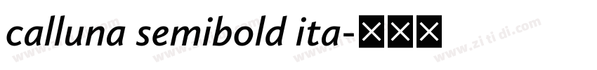 calluna semibold ita字体转换